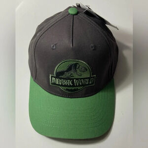 Jurassic World Hat -Black & Green w/ Dino Design Under Brim - Size OS - BNWT 🦕